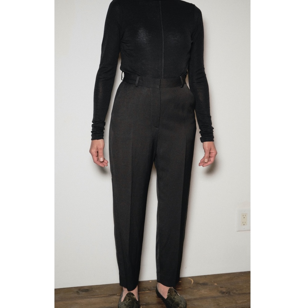 Toteme Tapered Suit Trouser NWT Linen Viscose- Black - Size 36, 38 - Picture 3 of 14